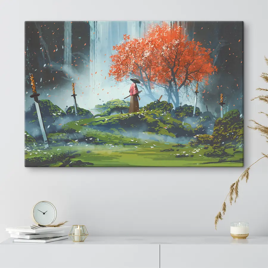 Pilt Sõdalane rahulikus, elavas maastikus s37105