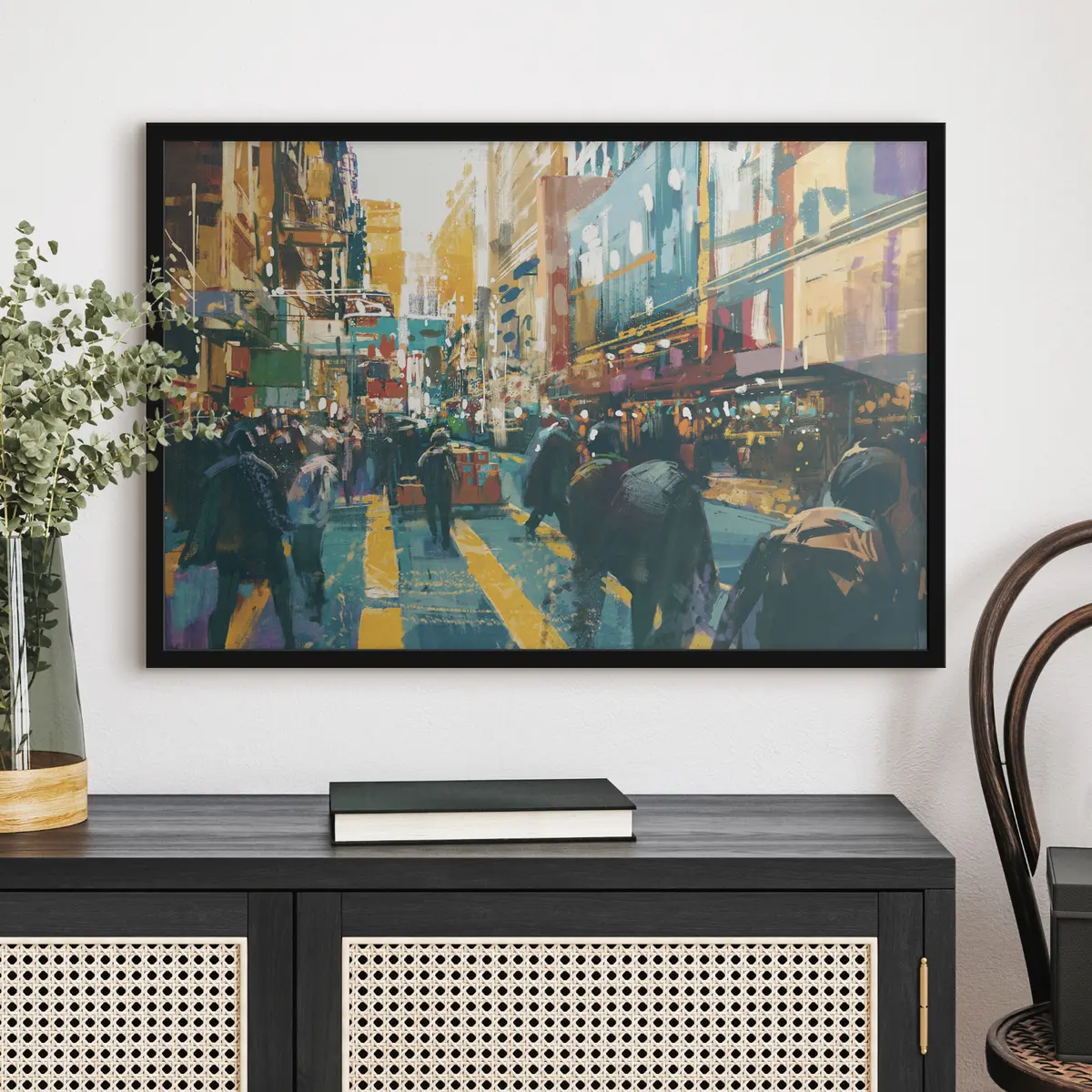 Plakat Rahvarohke linnatänav täis inimesi f37108