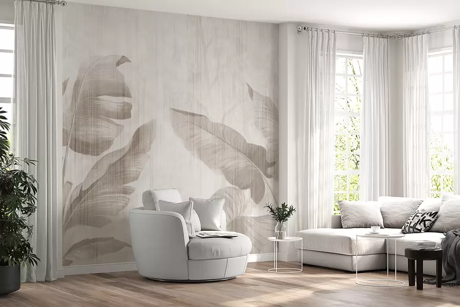 Fototapeedid Troopilised lehed grunge stiilis u00299d1
