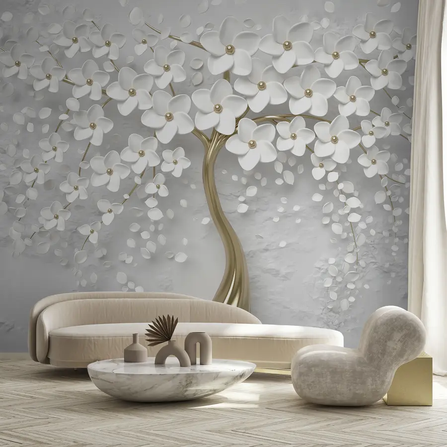 Fototapeedid Väikeste lilledega puu u37065d1