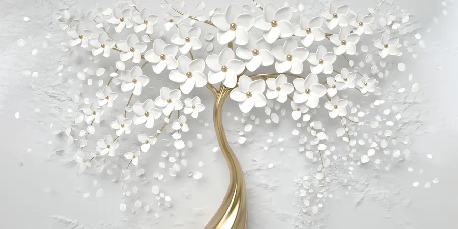 Fototapeedid Väikeste lilledega puu u37065d3