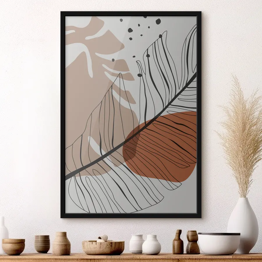 Fototapeedid Abstraktsed kujundid ja õrnad jooned ühendavad f37029