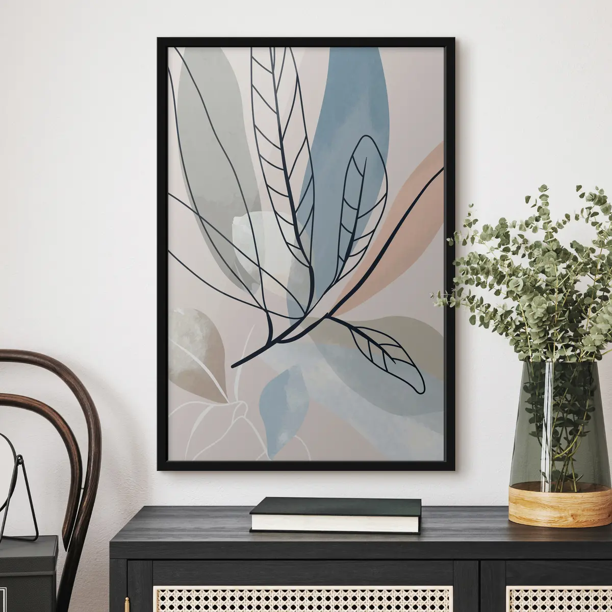 Plakat Abstraktsed lehed pehmetes värvides f37053