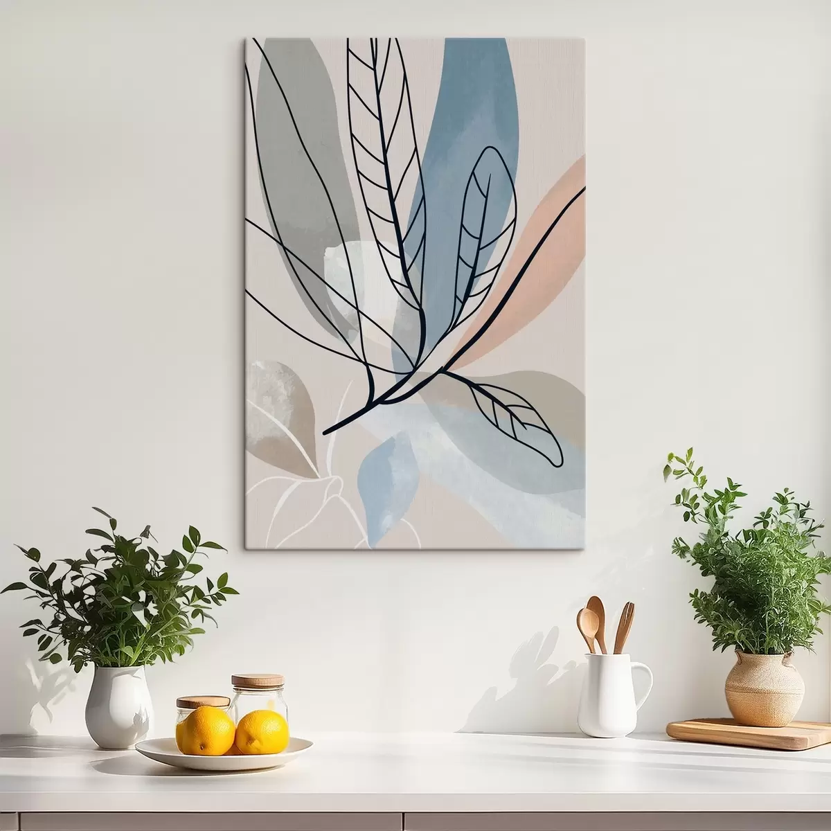 Pilt Elegantsed lehed pehmetes värvides s37053