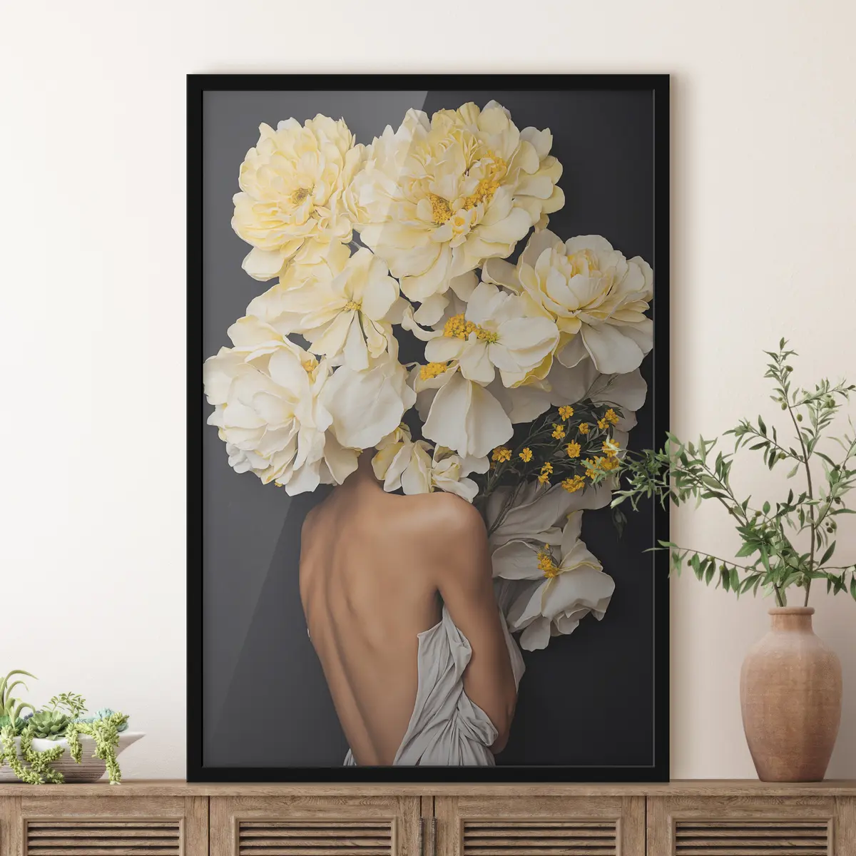 Plakat Õrn embusega lilleline elegants f37162