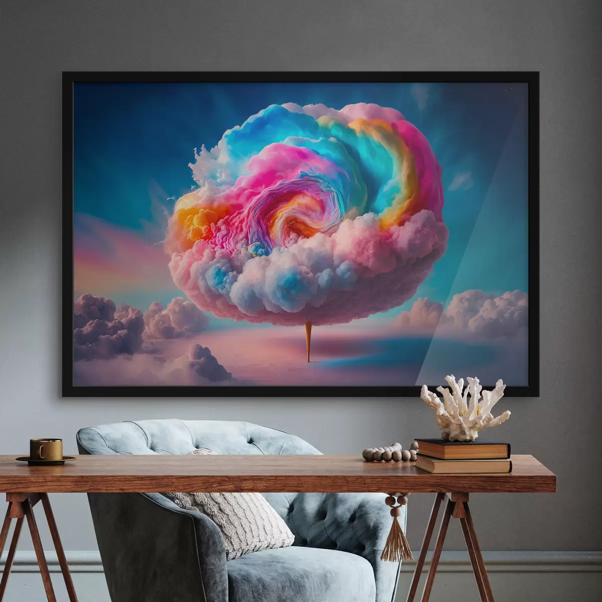 Plakat Elavad pilved keerlevad taevas f36698