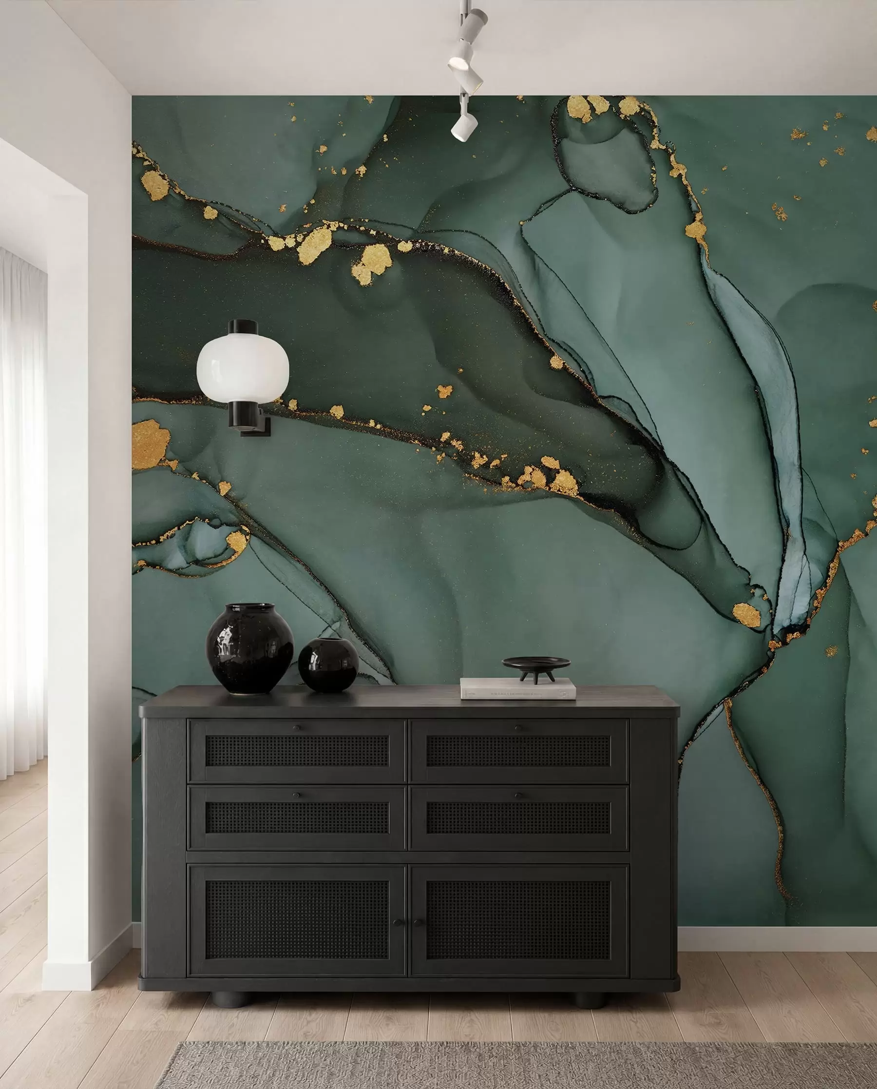 Fototapeedid Luksuslik onyx marmor metalsete pragudega u50235d1