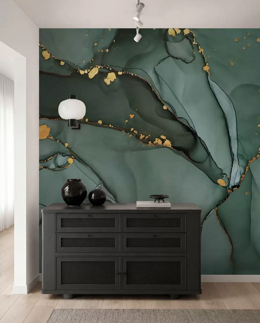Fototapeedid Luksuslik onyx marmor metalsete pragudega u50235d1