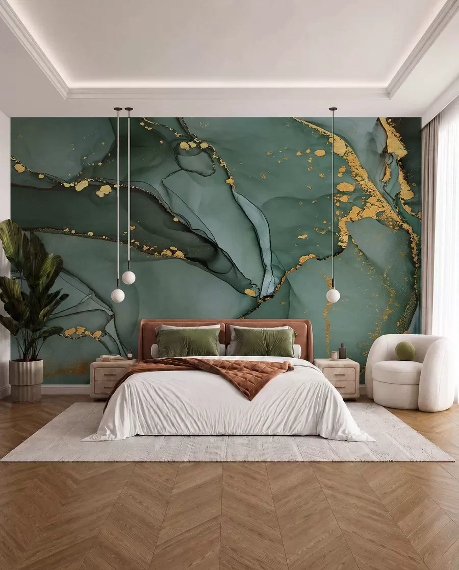 Fototapeedid Luksuslik onyx marmor metalsete pragudega u50235d2
