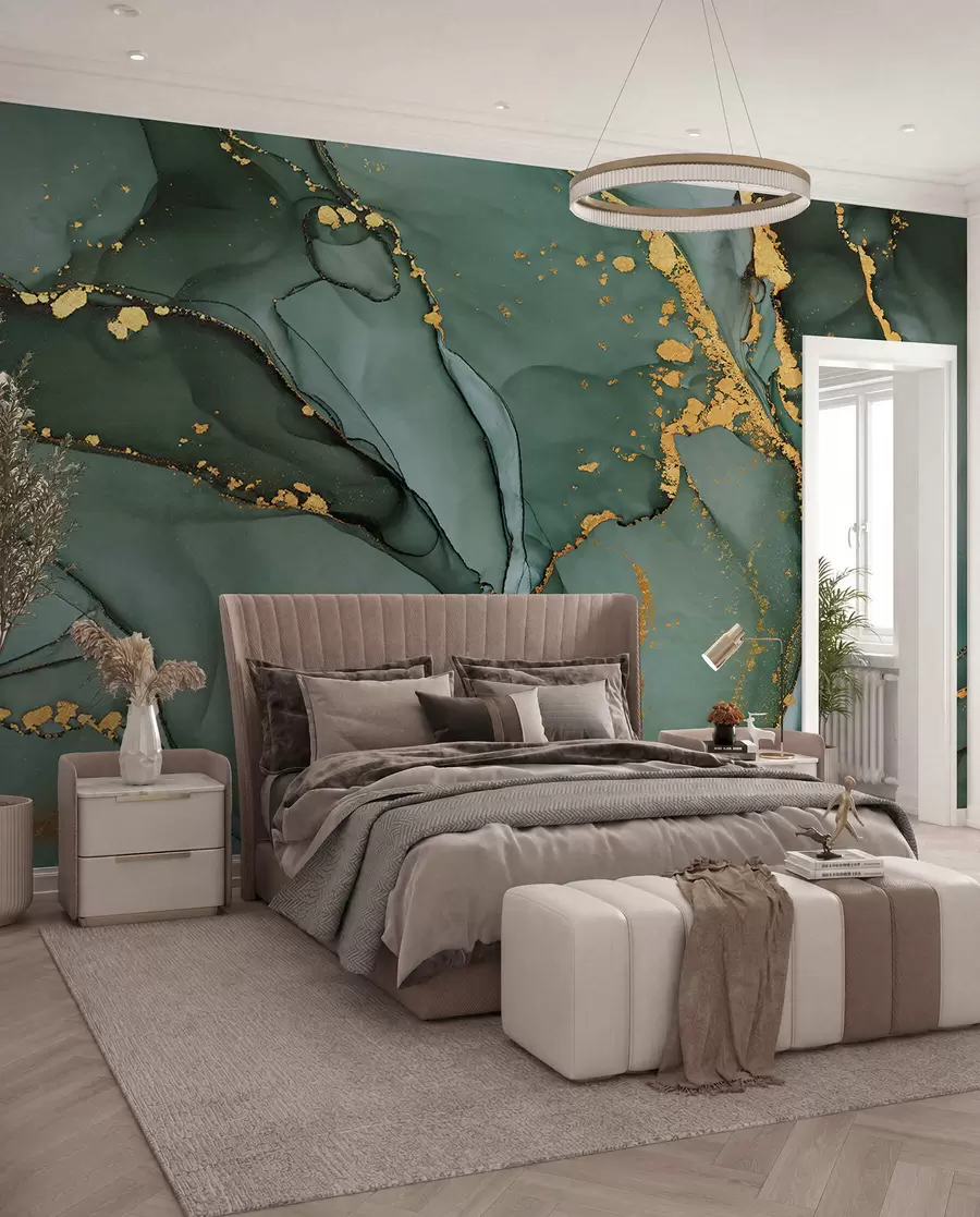 Fototapeedid Luksuslik onyx marmor metalsete pragudega u50235d2