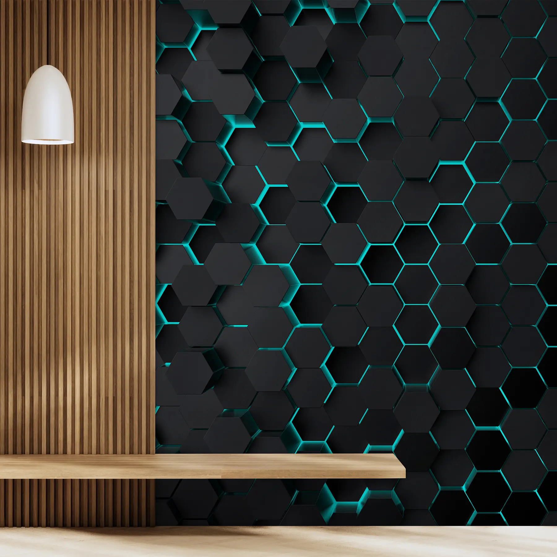 Fototapeedid "Must türkiissinine kuusnurk" u93618d1