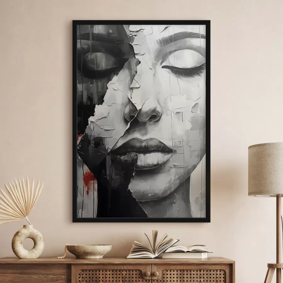 Fototapeedid Fragmenteeritud ilu kontrastsetes toonides f37068