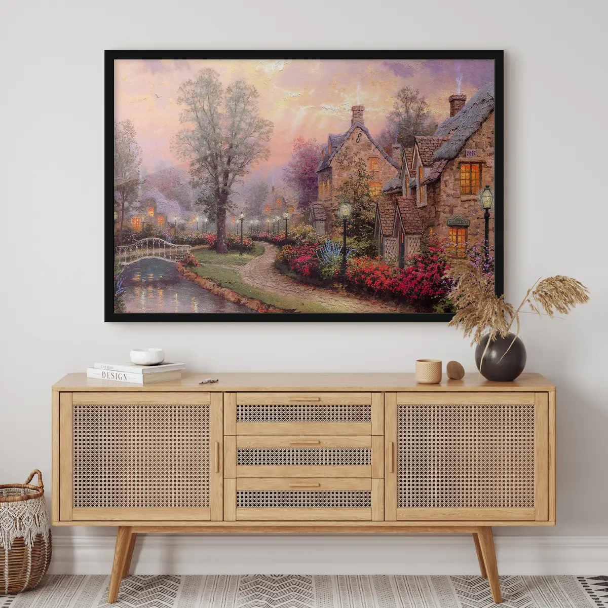 Plakat Võluv küla pastelses taevas f19091