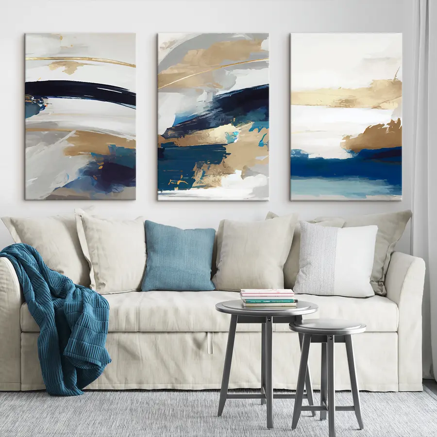 Pilt Hall-sinine abstraktsioon m00269