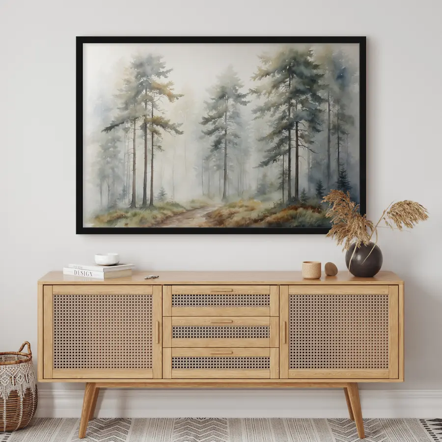 Fototapeedid Uduvõrk metsatee kutsub avastama f37338