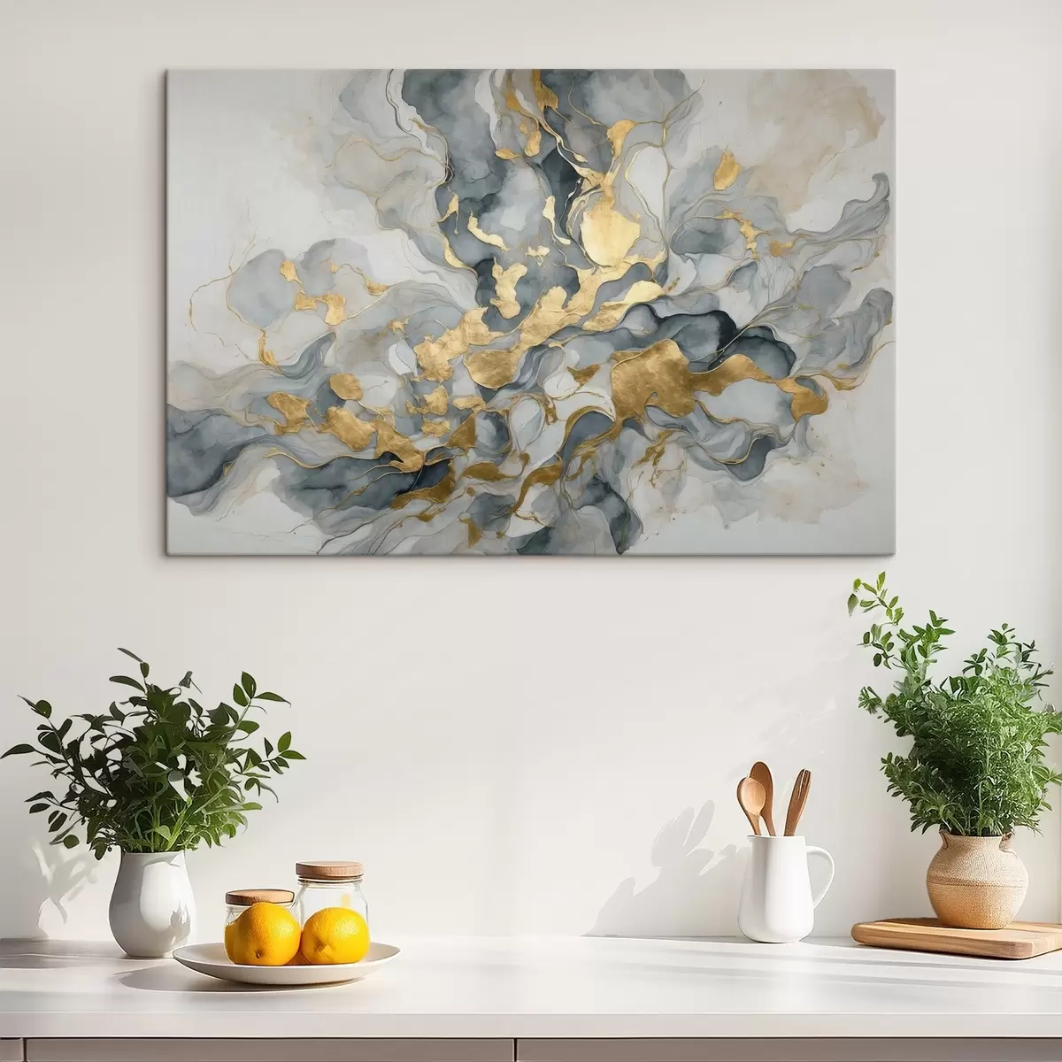 Pilt Abstraktsioon sinistes akvarellides s37331