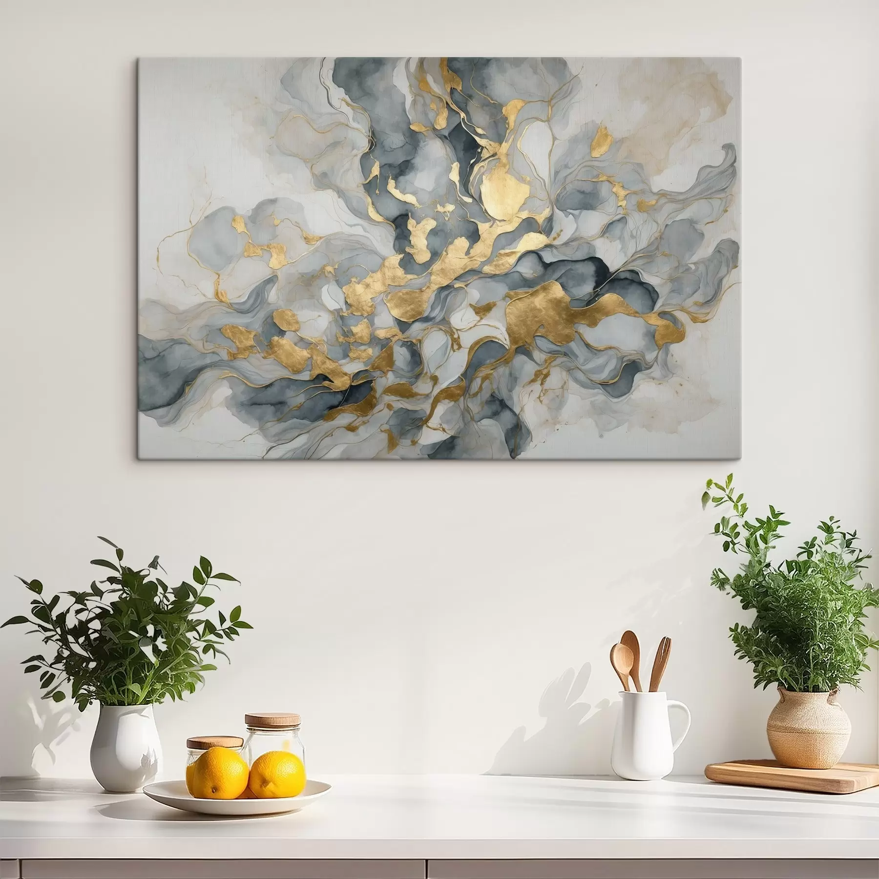 Pilt Abstraktsioon sinistes akvarellides s37331