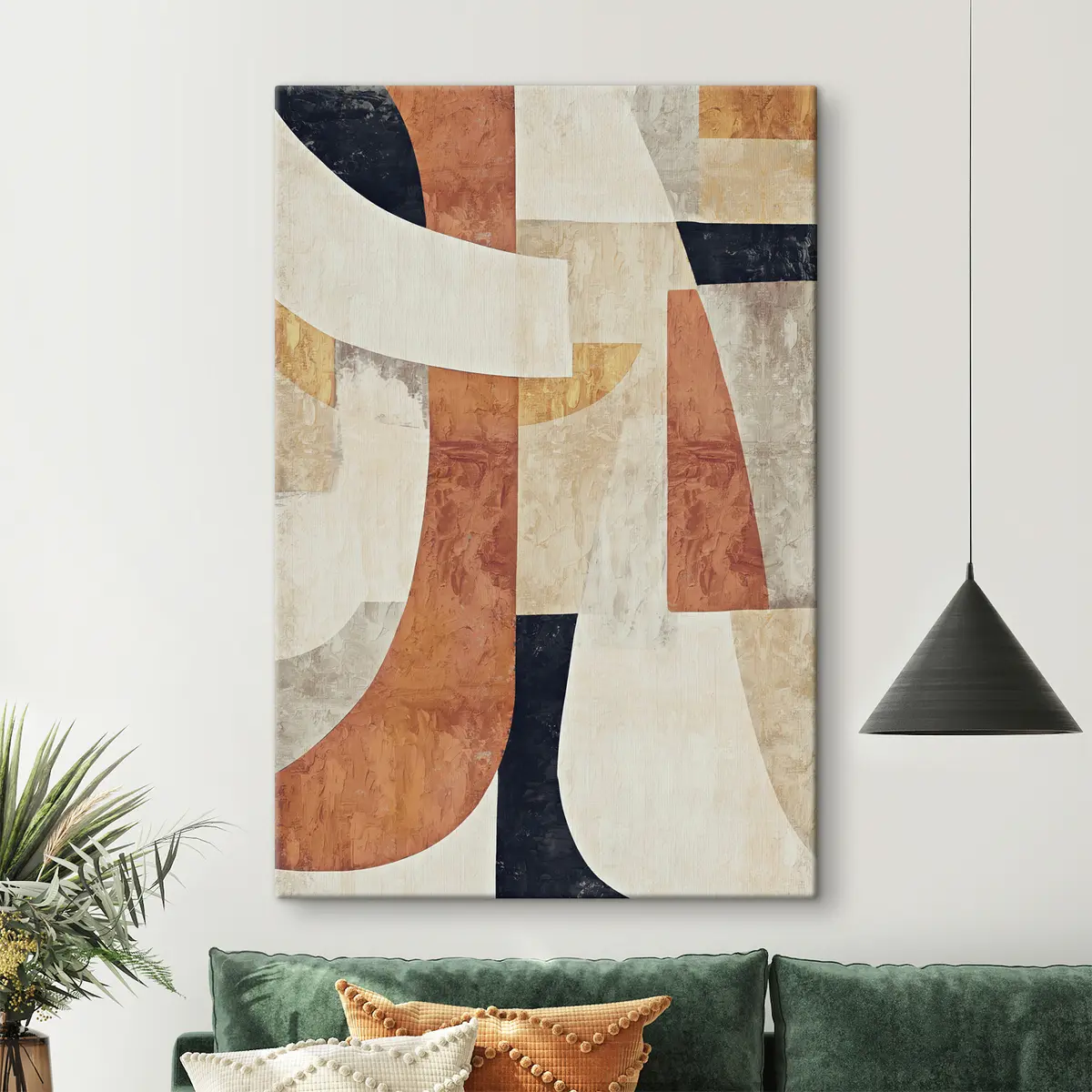 Pilt Abstraktsed kujundid soojades toonides s37284