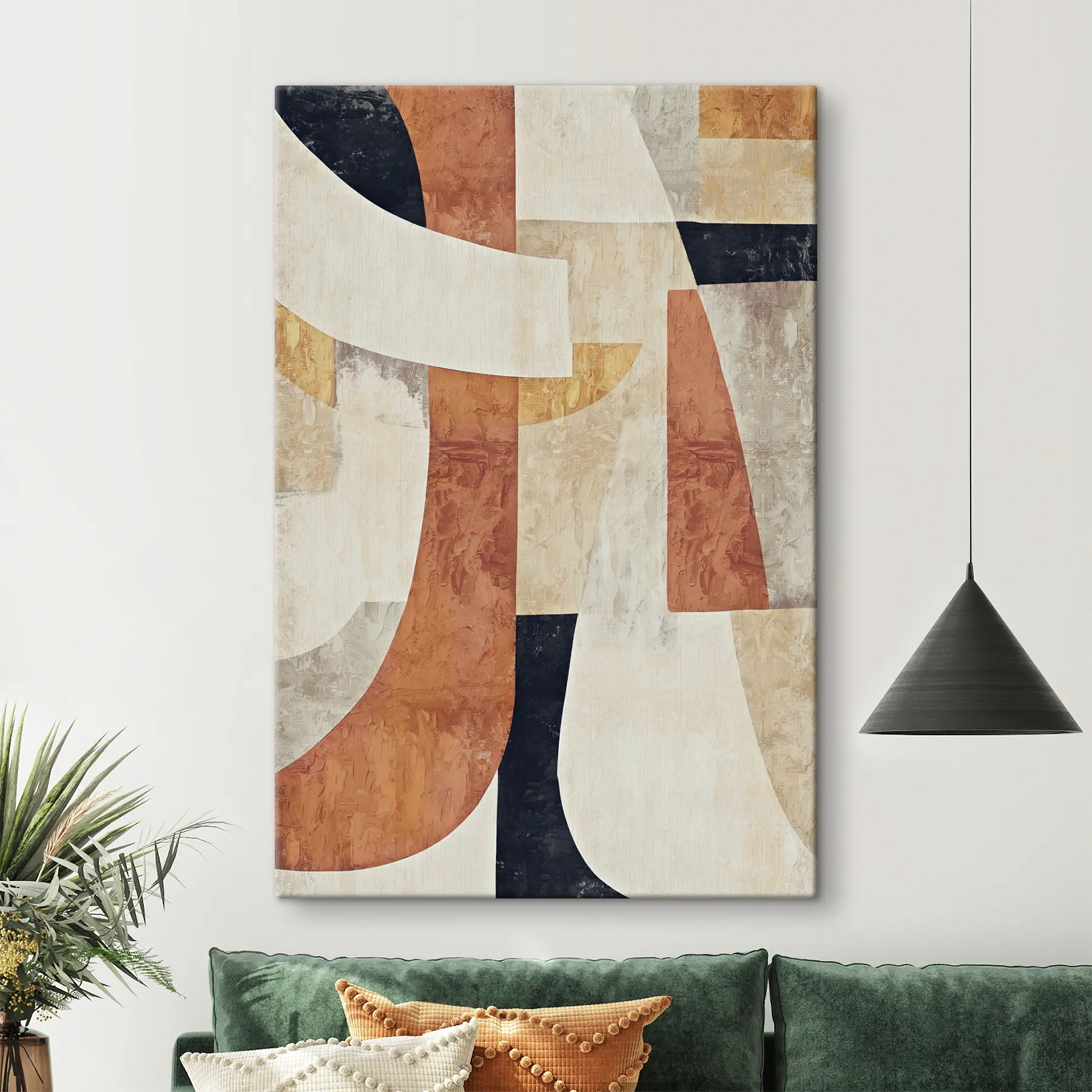 Pilt Abstraktsed kujundid soojades toonides s37284