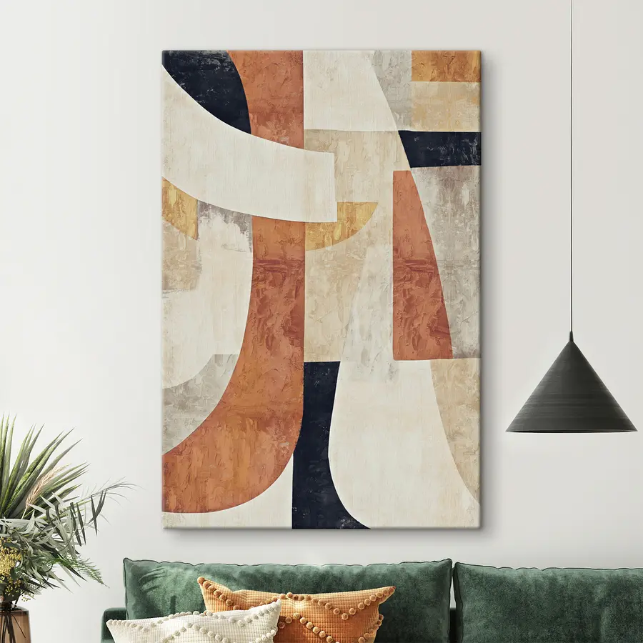 Pilt Abstraktsed kujundid soojades toonides s37284