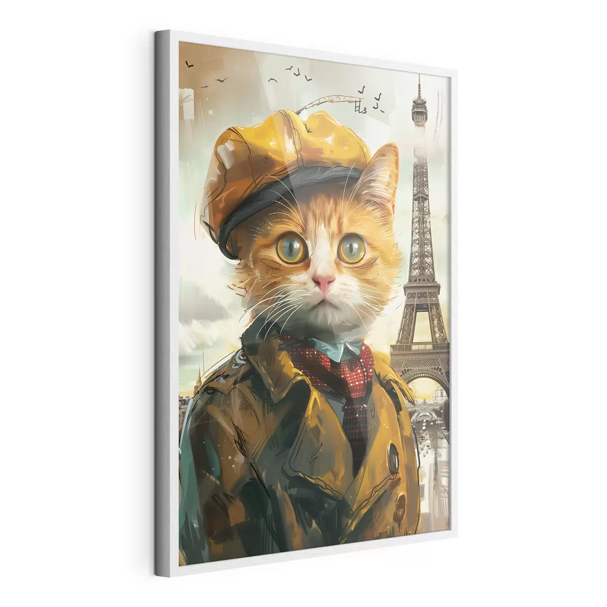 Plakat Moodne kass Pariisi riietuses f37456