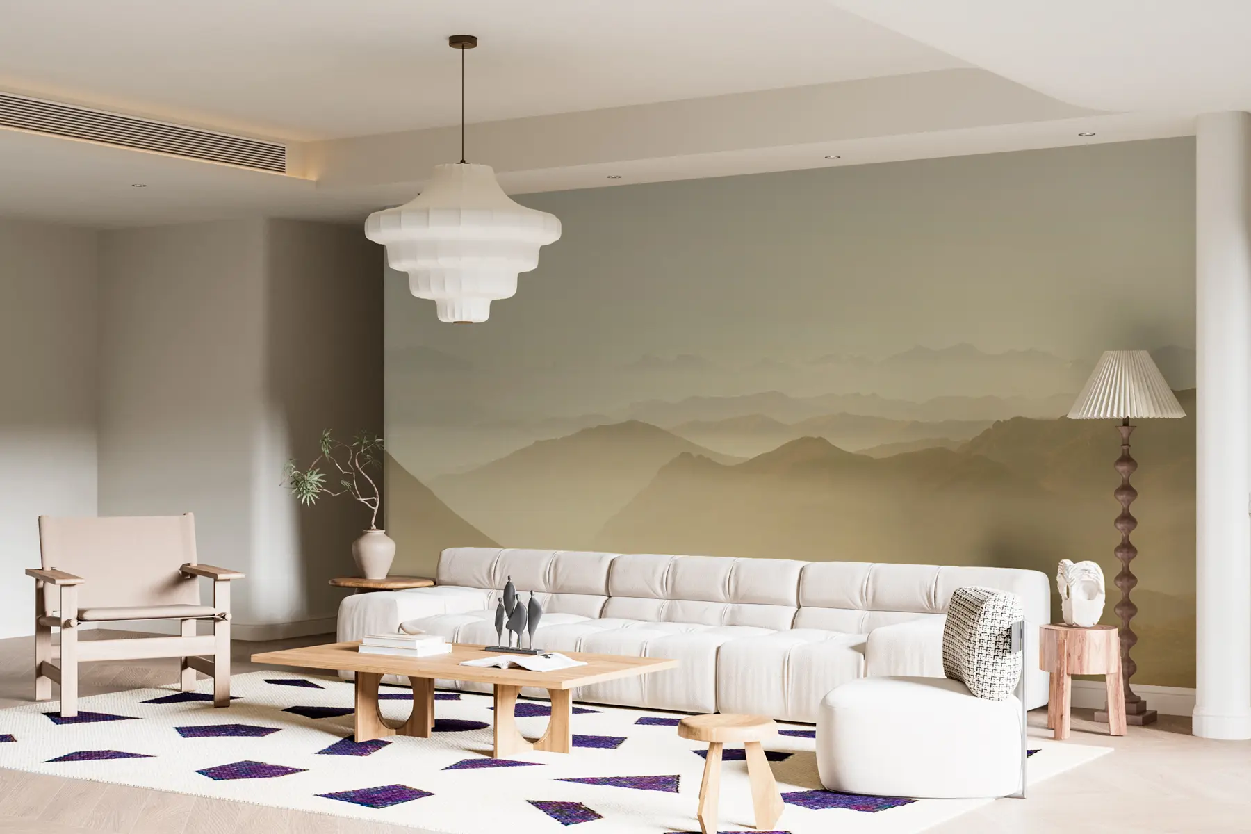 Fototapeedid Beežid luited ja mäed maastikul u99719v3