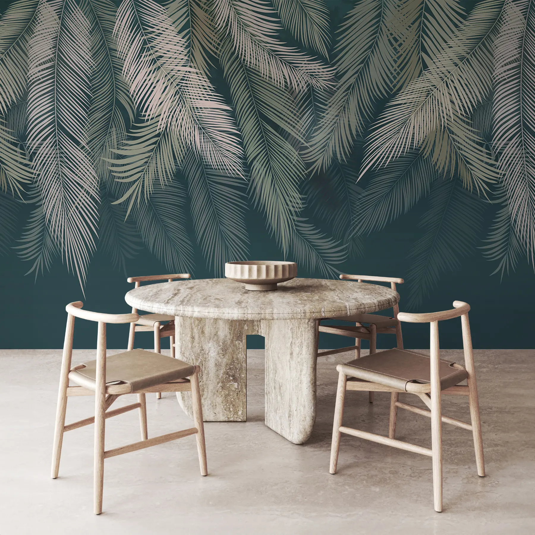 Fototapeedid Palmilehed tumerohelisel taustal u48556v2d2