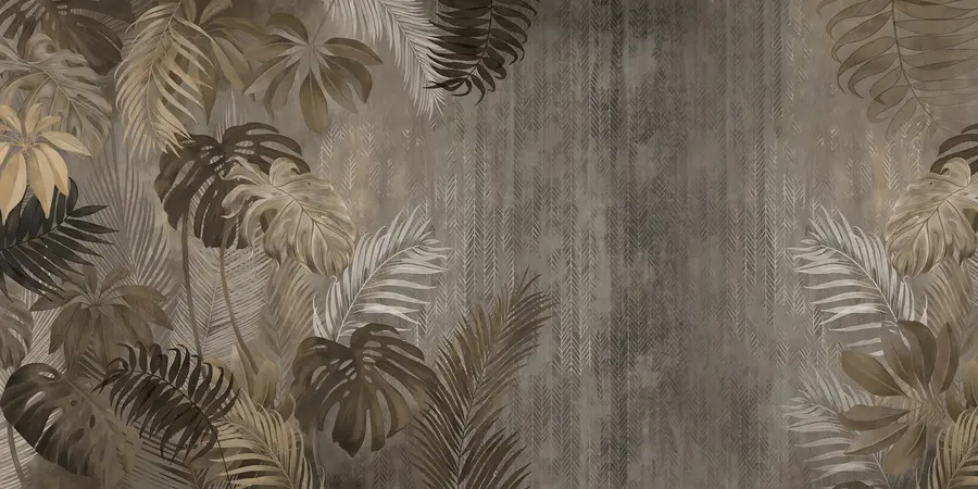 Fototapeedid Troopilised lehed grunge stiilis u97012d2