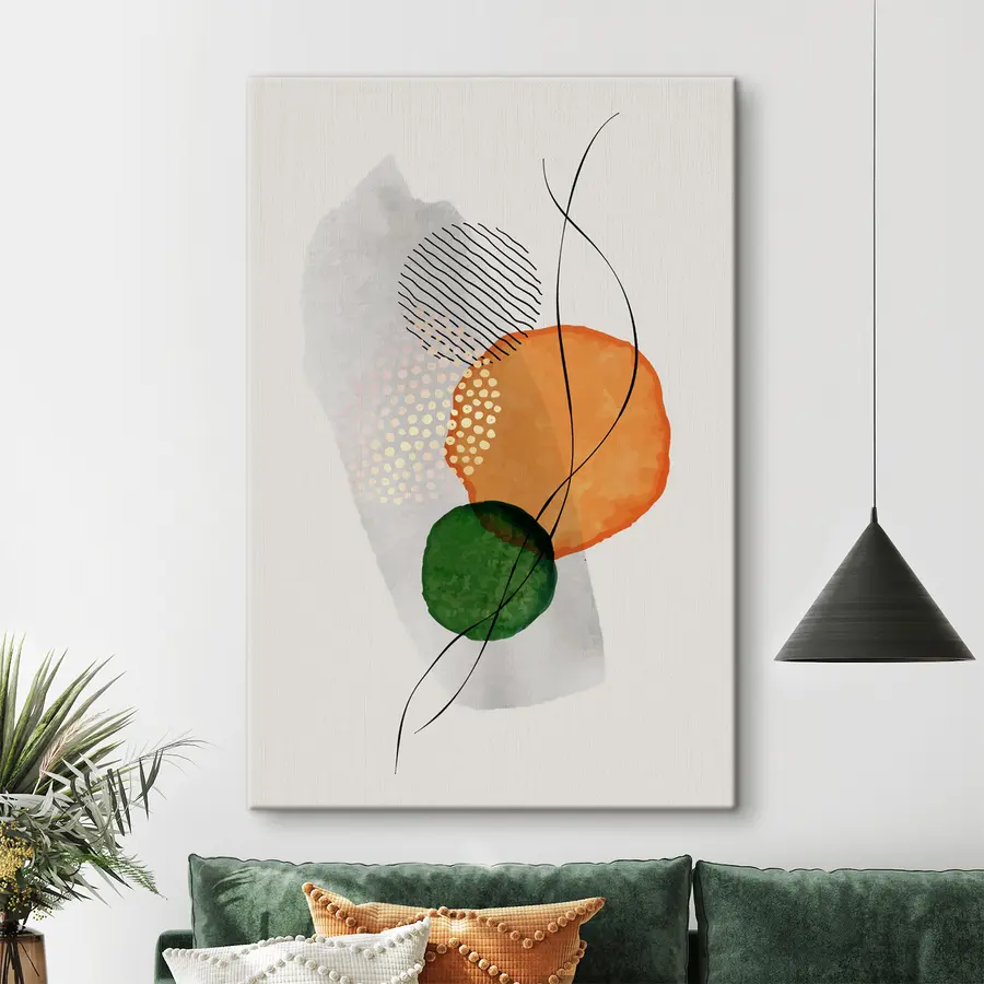 Pilt Abstraktsed kujundid harmoonilistes värvides s35932