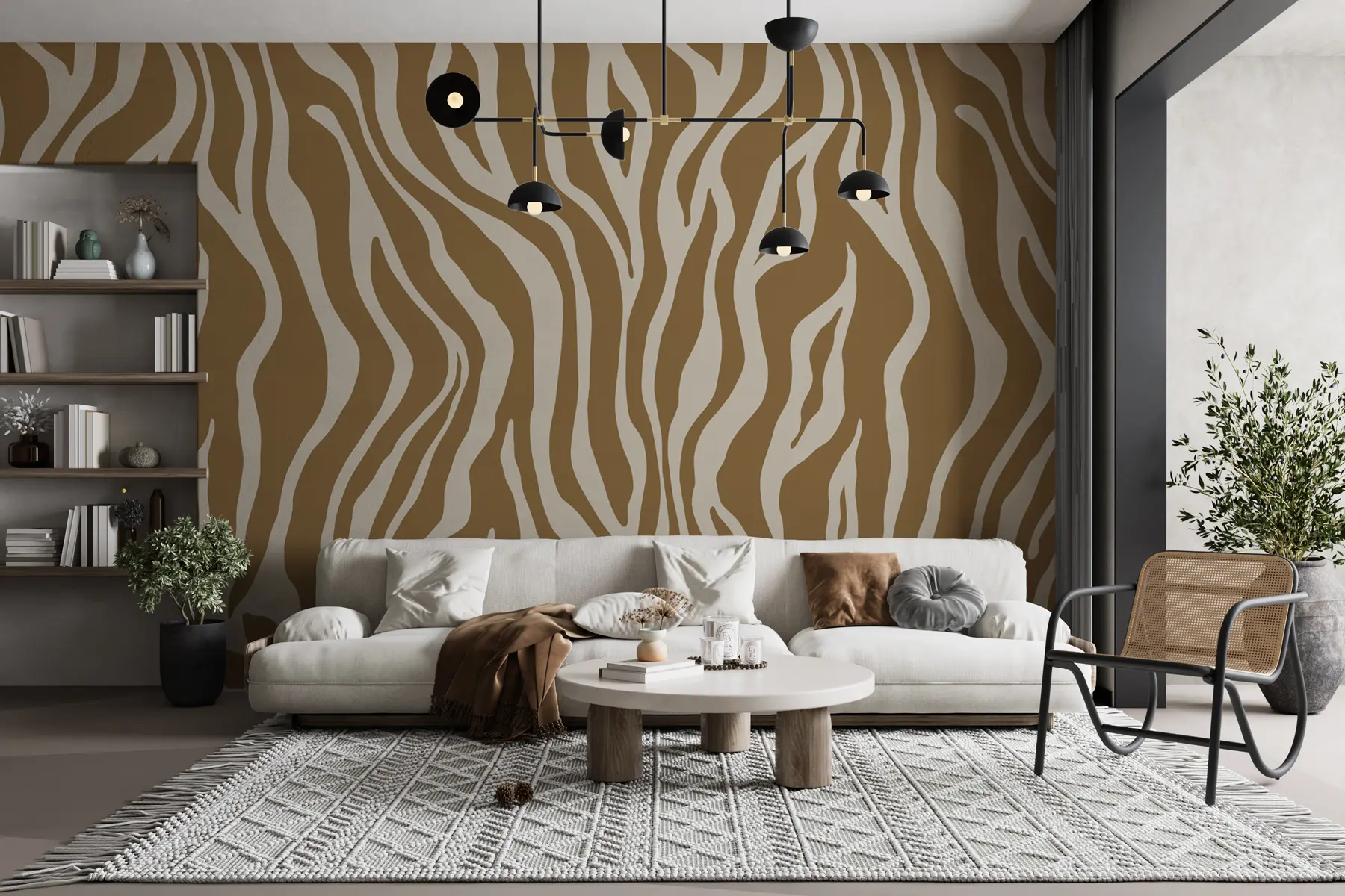 Fototapeedid Sebranaha vektoritrükk pruunides ja valgetes värvides u99173